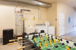 Foosball, Washer and Dryer in Heated Garage